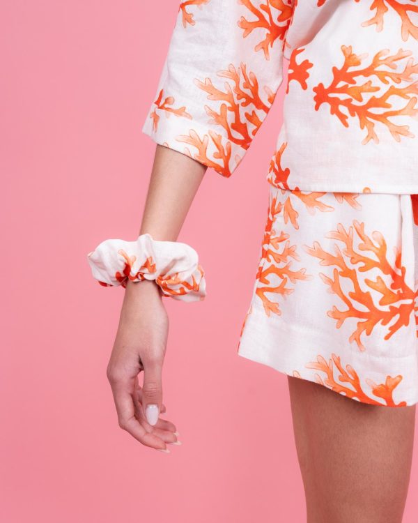 "Sei belissima" - corail scrunchie